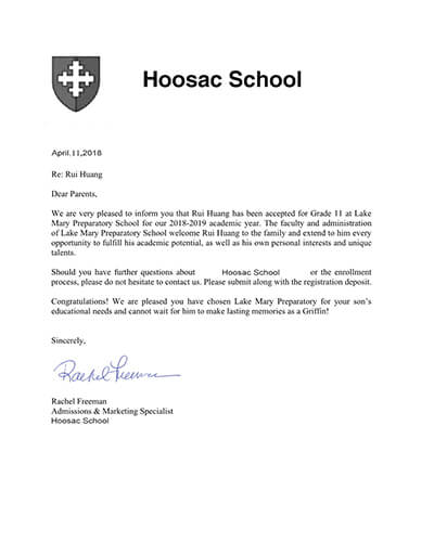 弥补语言劣势 阳光少年喜获湖沙克中学Offer
